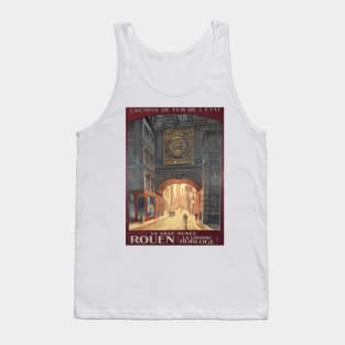 Rouen, Normandy France  - Vintage French Railway Travel Poster Tank Top